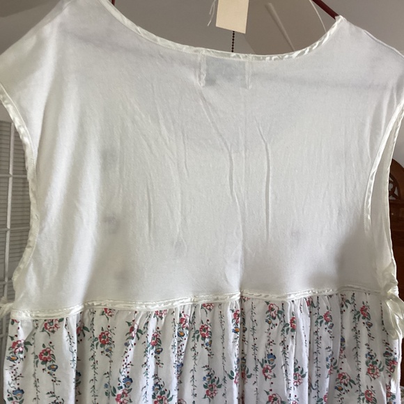 Long cotton nightgown, size M, embroidered top - Picture 3 of 3